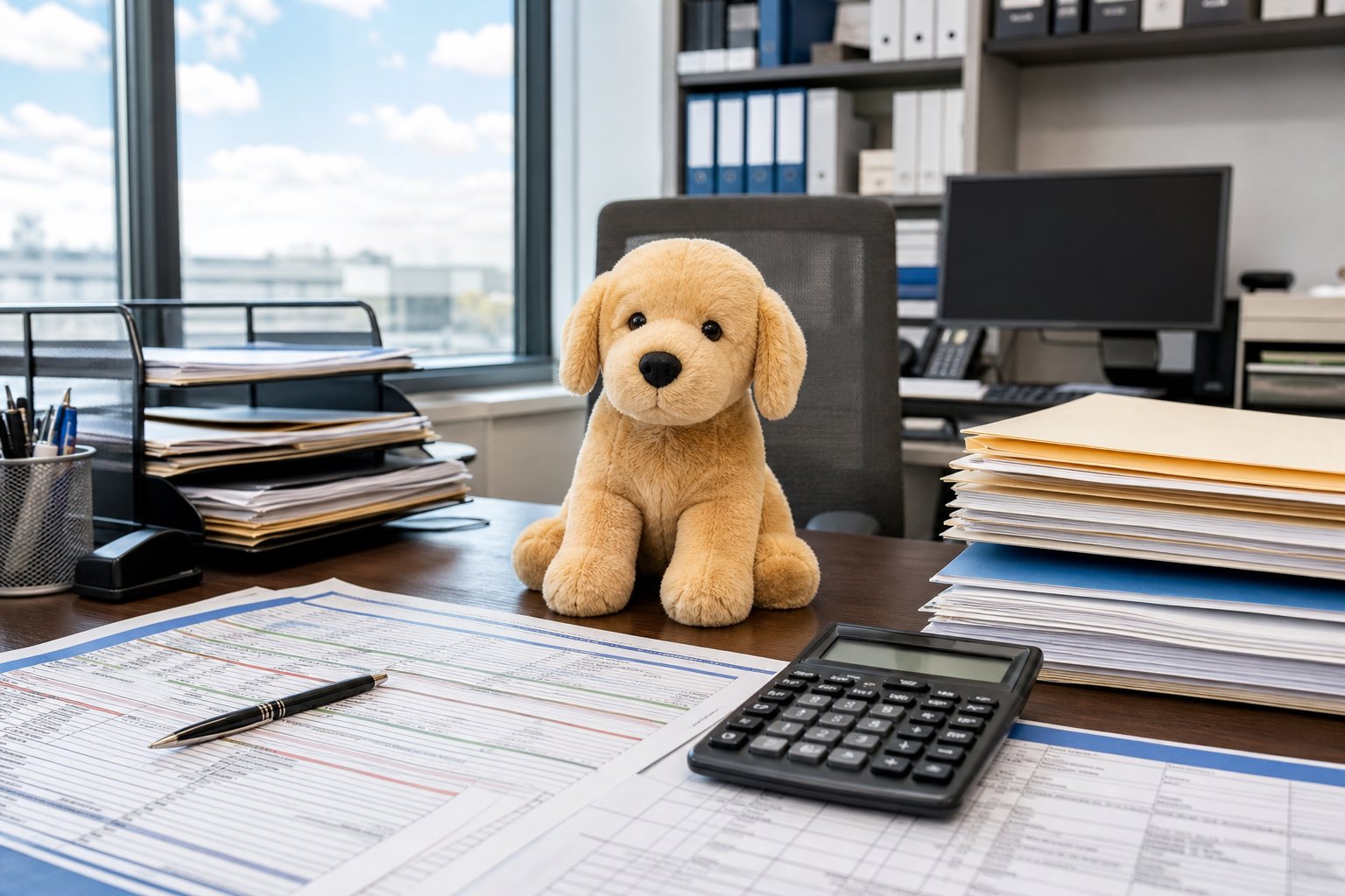 Customs entry documents and tariff lookup sheet on a broker desk